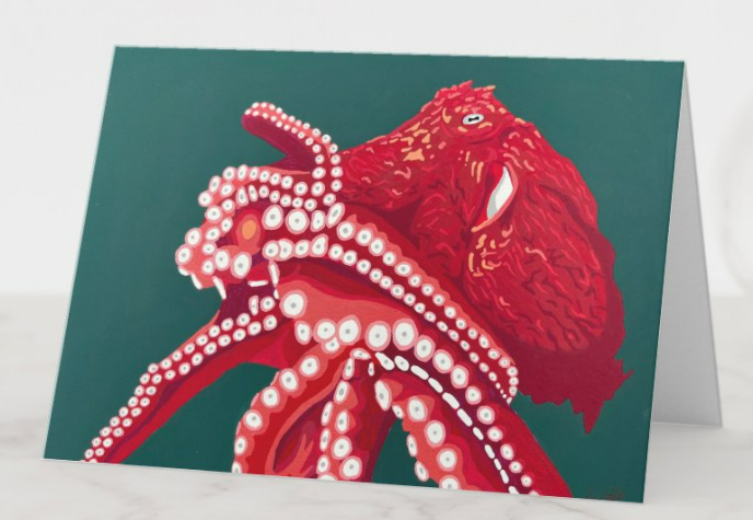 Giant Pacific Octopus Card