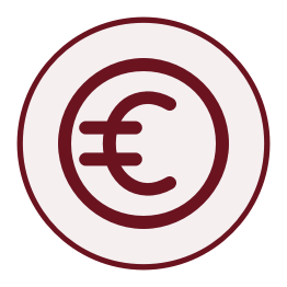 Symbol eines Eurobetrags auf einem weißen Hintergrund