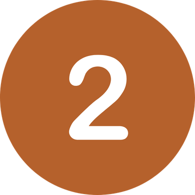 Number 2 inside a brown circle.