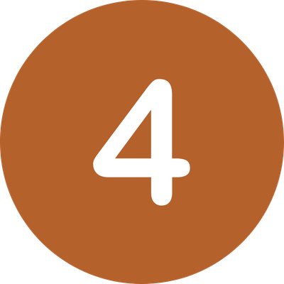 Number four inside a brown circle