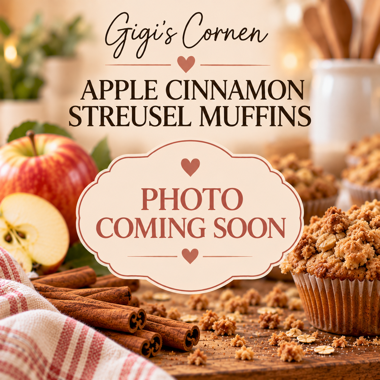 Apple Cinnamon Streusel Muffins