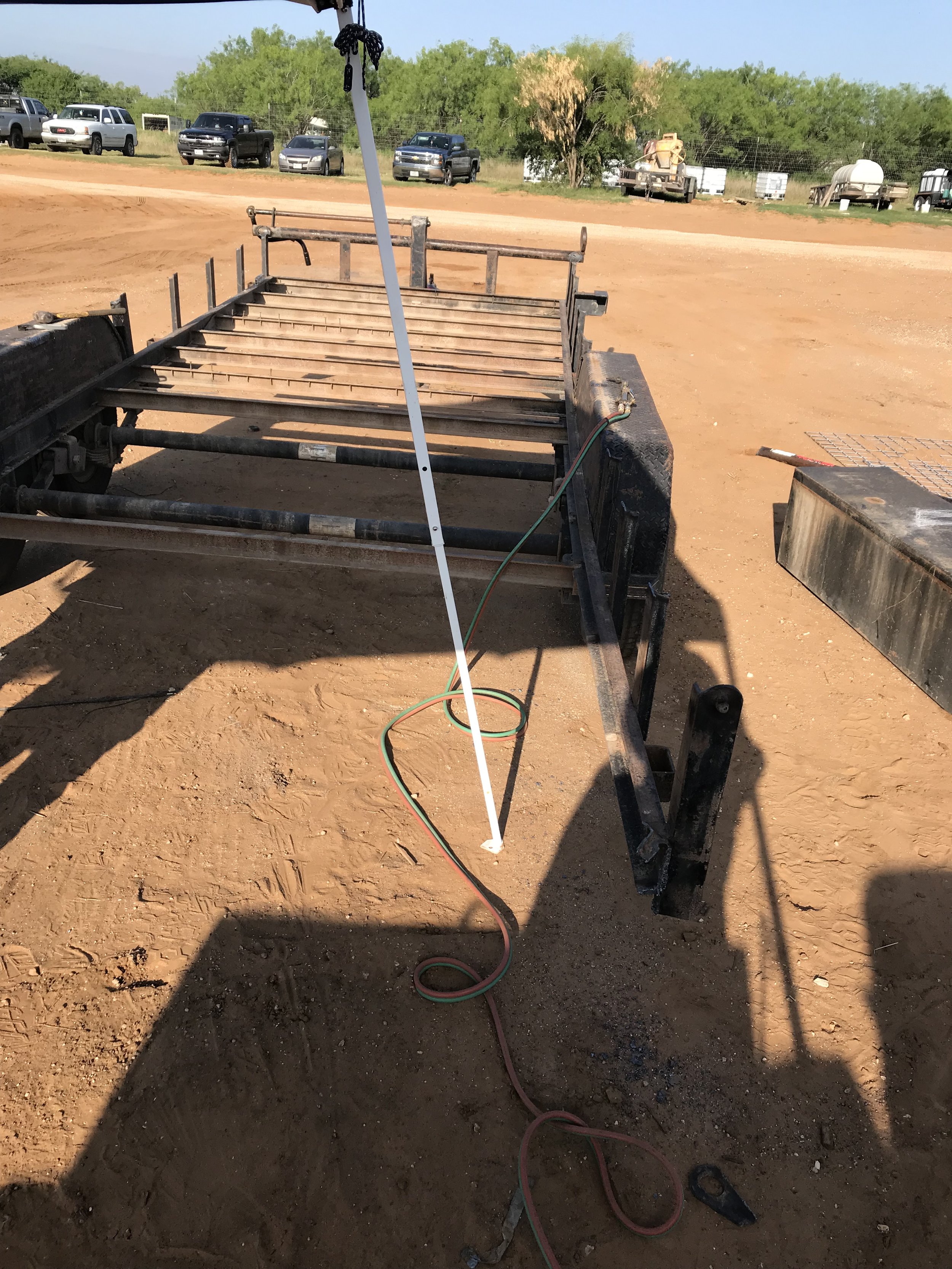 After removing braces from wrecked trailer | John 6:9 Welding Company LLC | Sedalia, MO