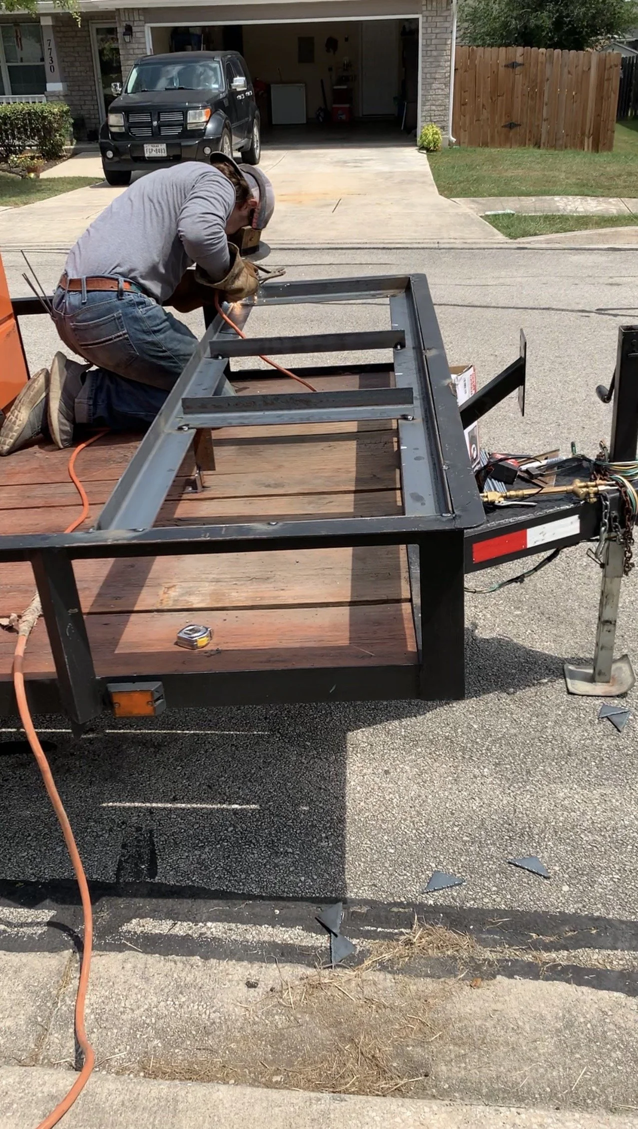 Trailer modifications adding supports for storage box to be added | John 6:9 Welding Company LLC | Sedalia, MO