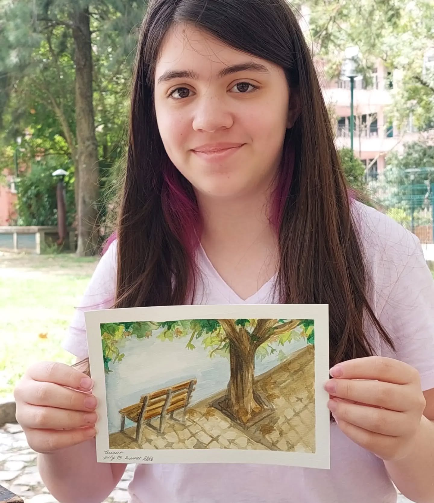 I love seeing young talents flourishing and discovering new ways of expressing themselves 🧡 

#outdoorart #watercolorart #lisbonart