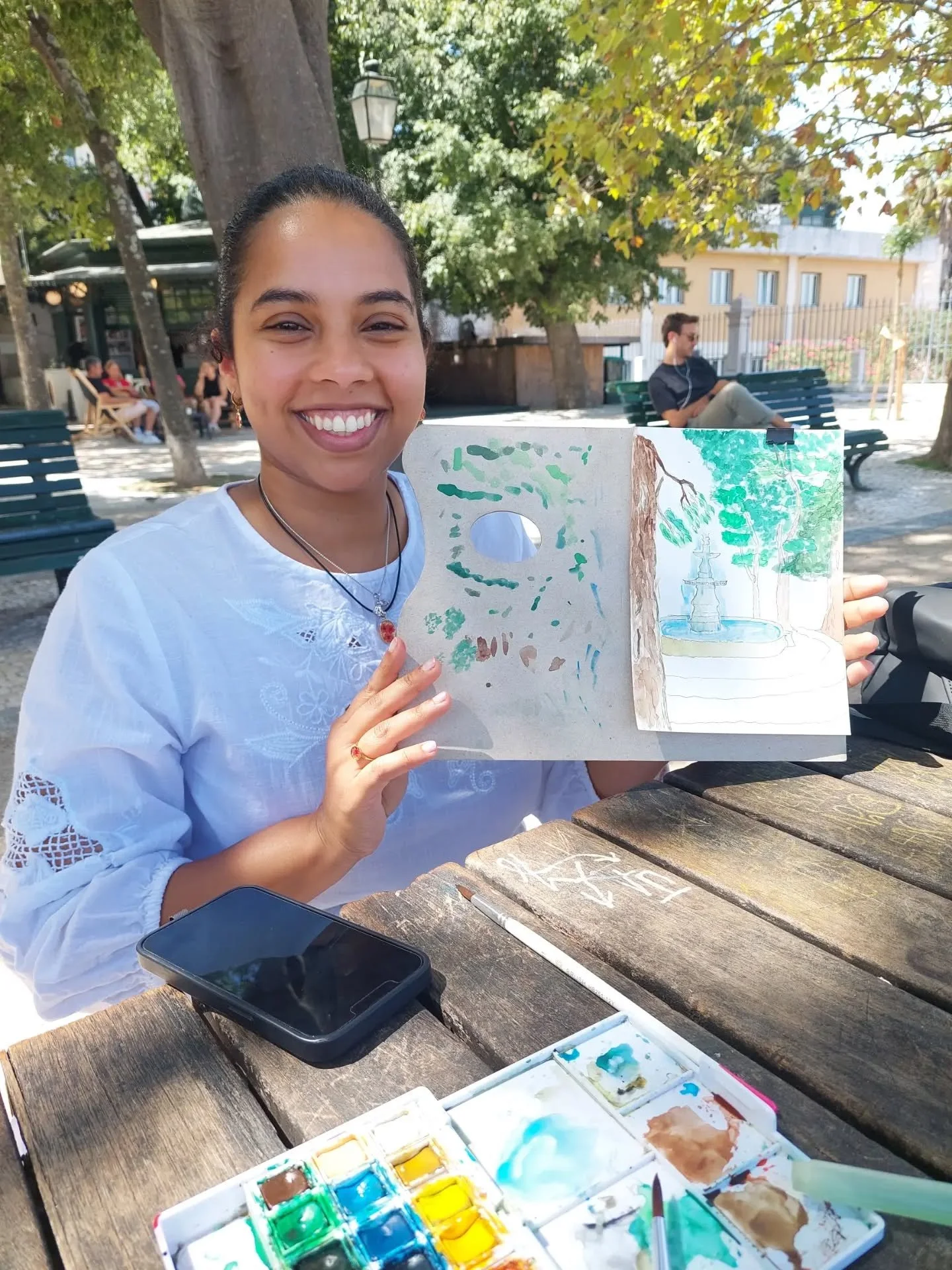 My latest student came along for her very first urban sketching session, and honestly&hellip; she absolutely got into it.

Thank you for joining me and bringing such lovely energy to the session!

There&rsquo;s something really lovely about sitting s