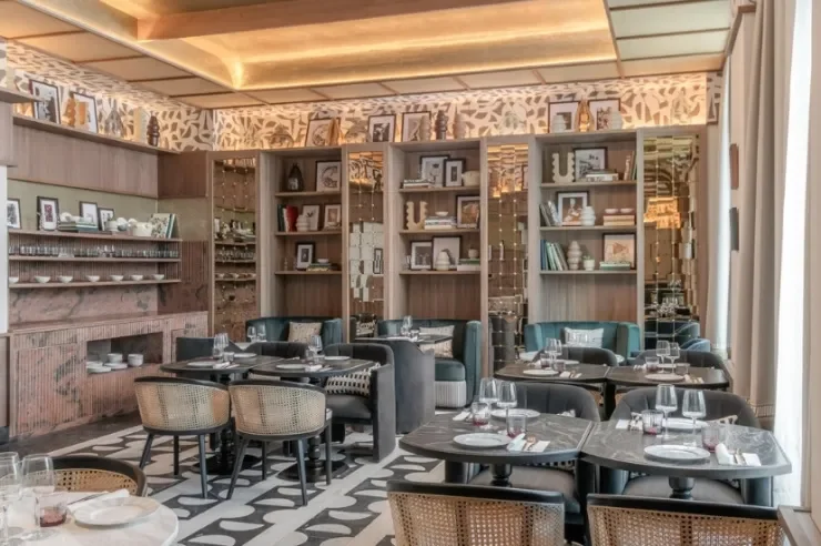 Une vue du restaurant de l’hôtel.