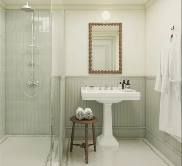 La "touche Fontenille" dans les chambres comme les salles de bains.