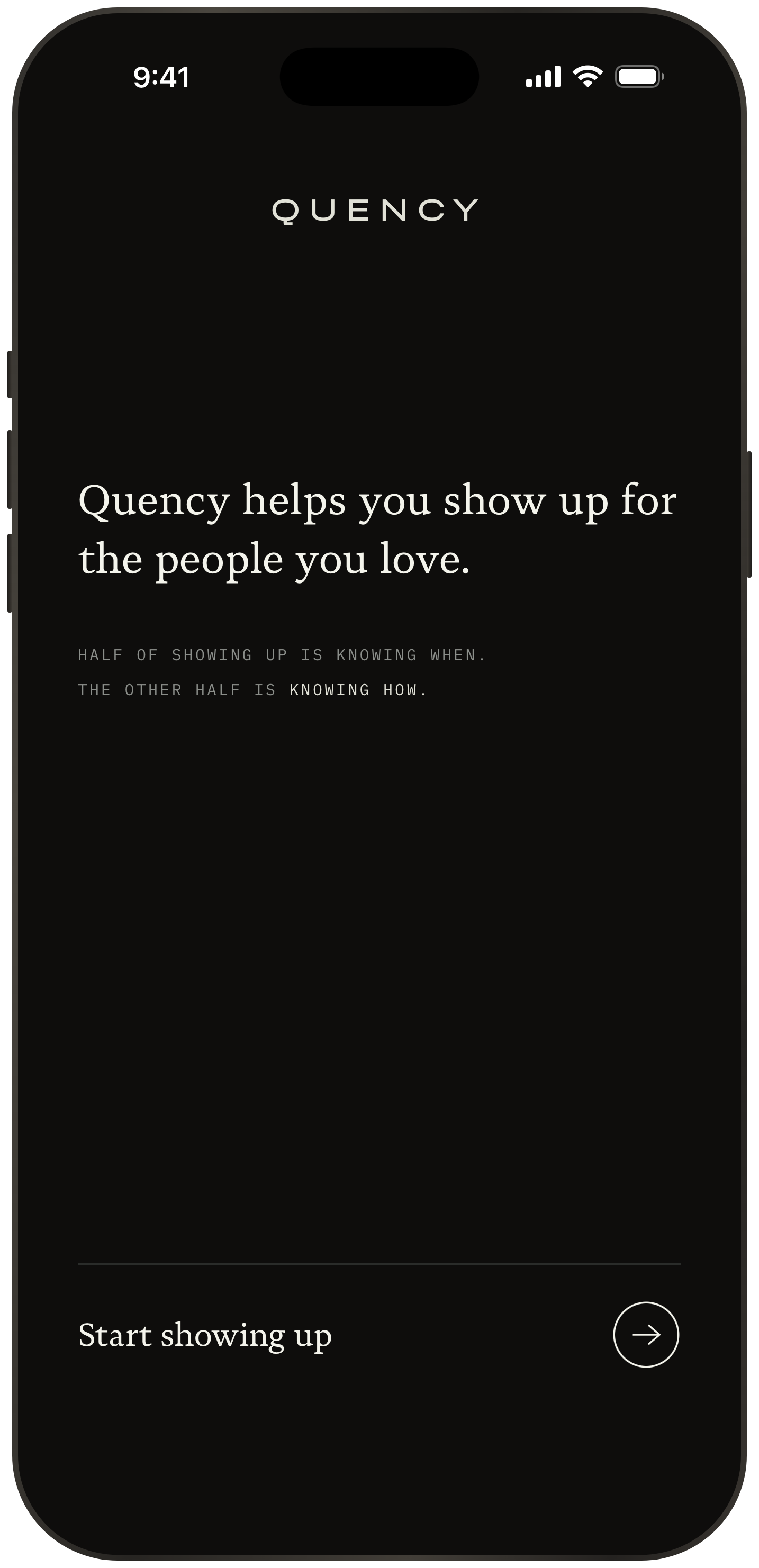 ASTRO CIRCLE: Quency surfaces each loved one's star sign, suggesting how each might prefer to be shown up for. 

FREQ: The AI assistant that helps you aim your care - the plan, the words, the right read, so the way you show up fits the person you are
