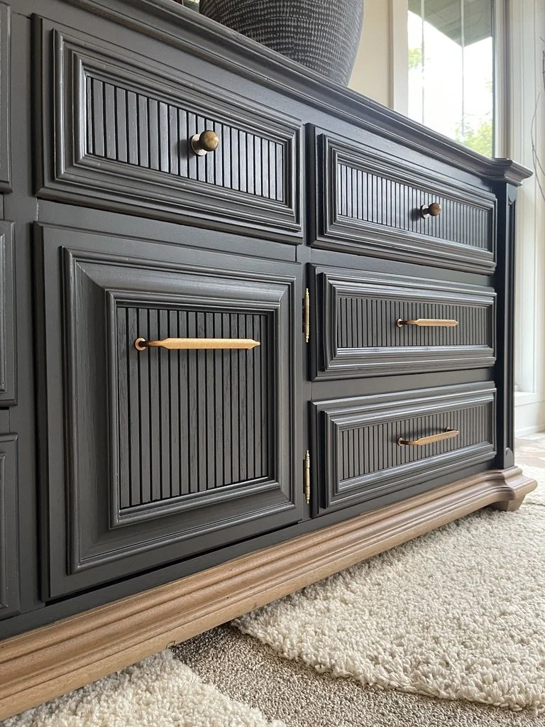 Vintage Black Dresser