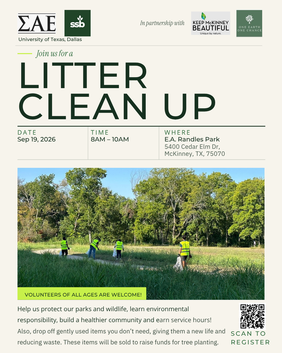 Cleanup at E.A. Randles Park in McKinney