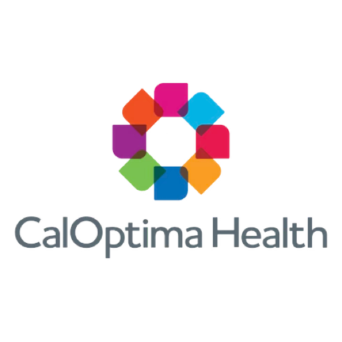 CalOptima Health logo with a colorful geometric shape above the text.