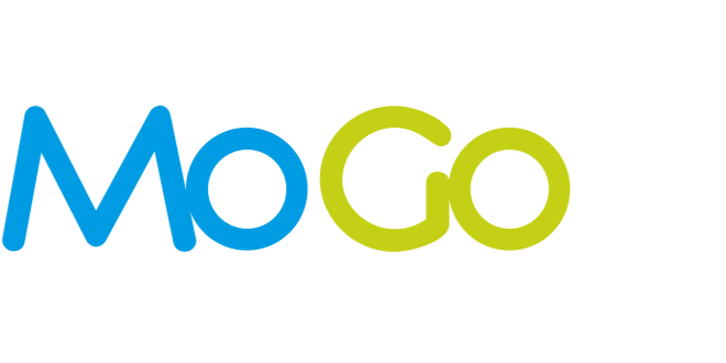 Logo for MoGo Urgent Care with green and blue text.