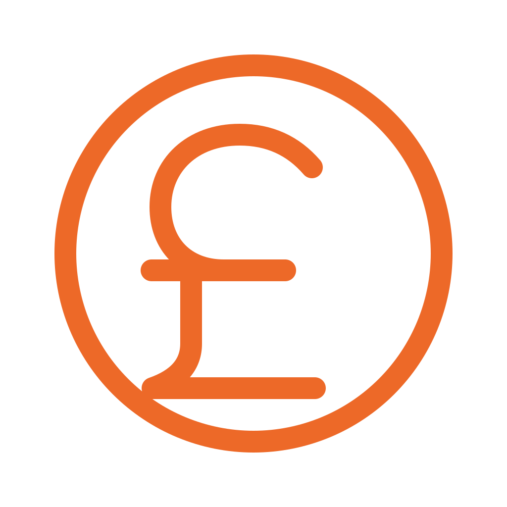 An orange dollar sign symbol enclosed in an orange circle on a black background.
