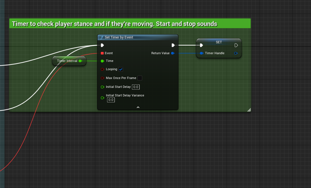 Set timer for custom event