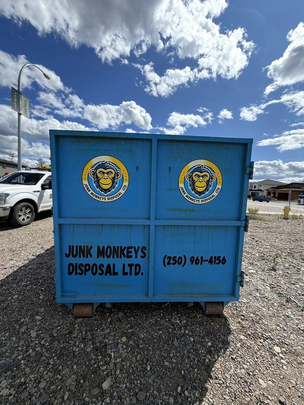 Junk Monkeys Disposal bin decals