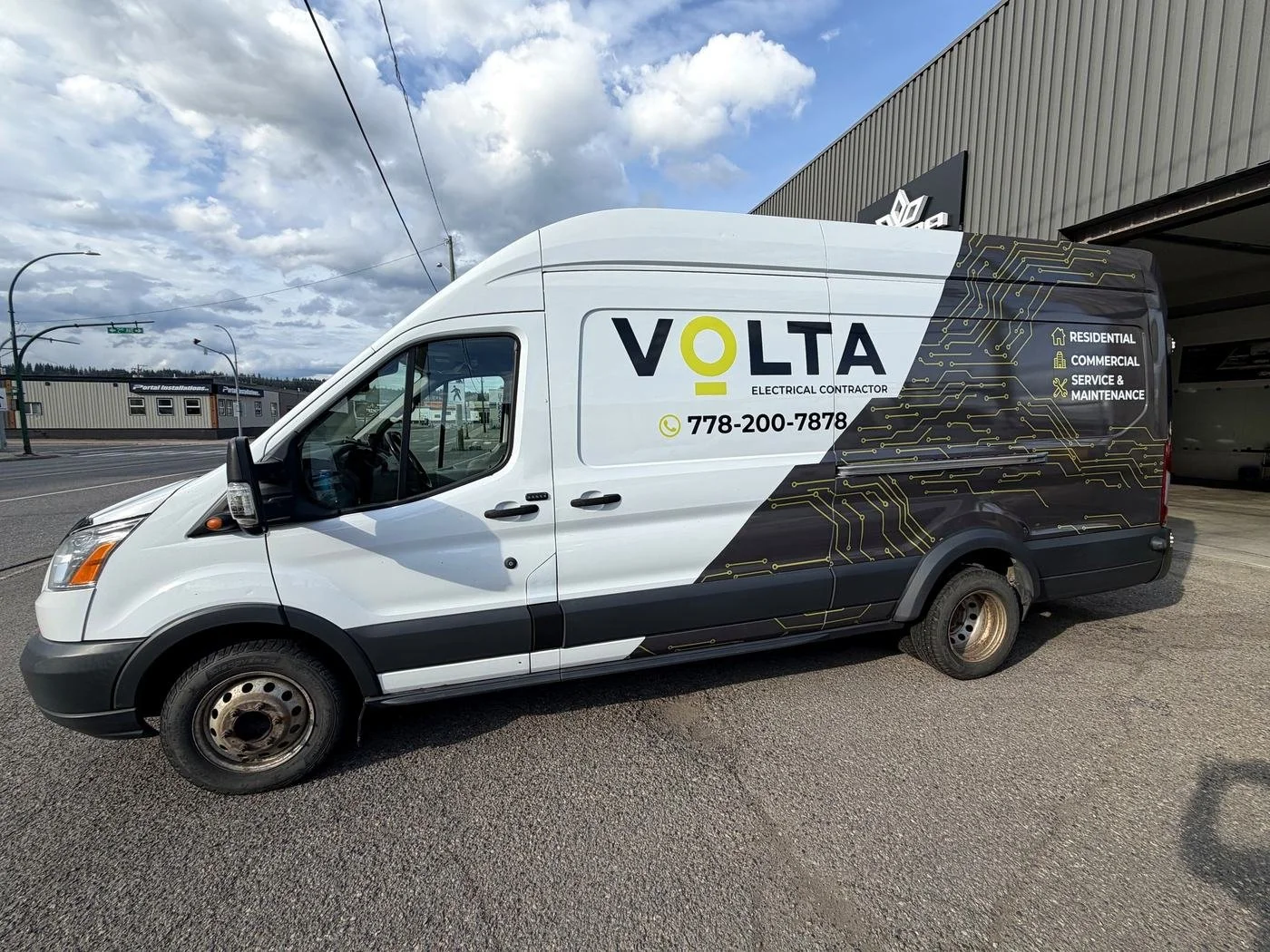 Volta Electrical van wrap by Supreme Signs