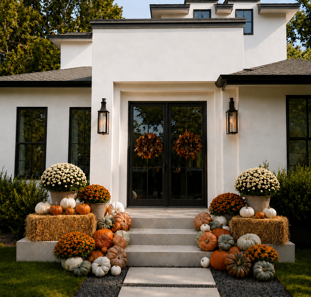The Signature Package Fall Porch Styling With Pumpkins Lincoln, Nebraska