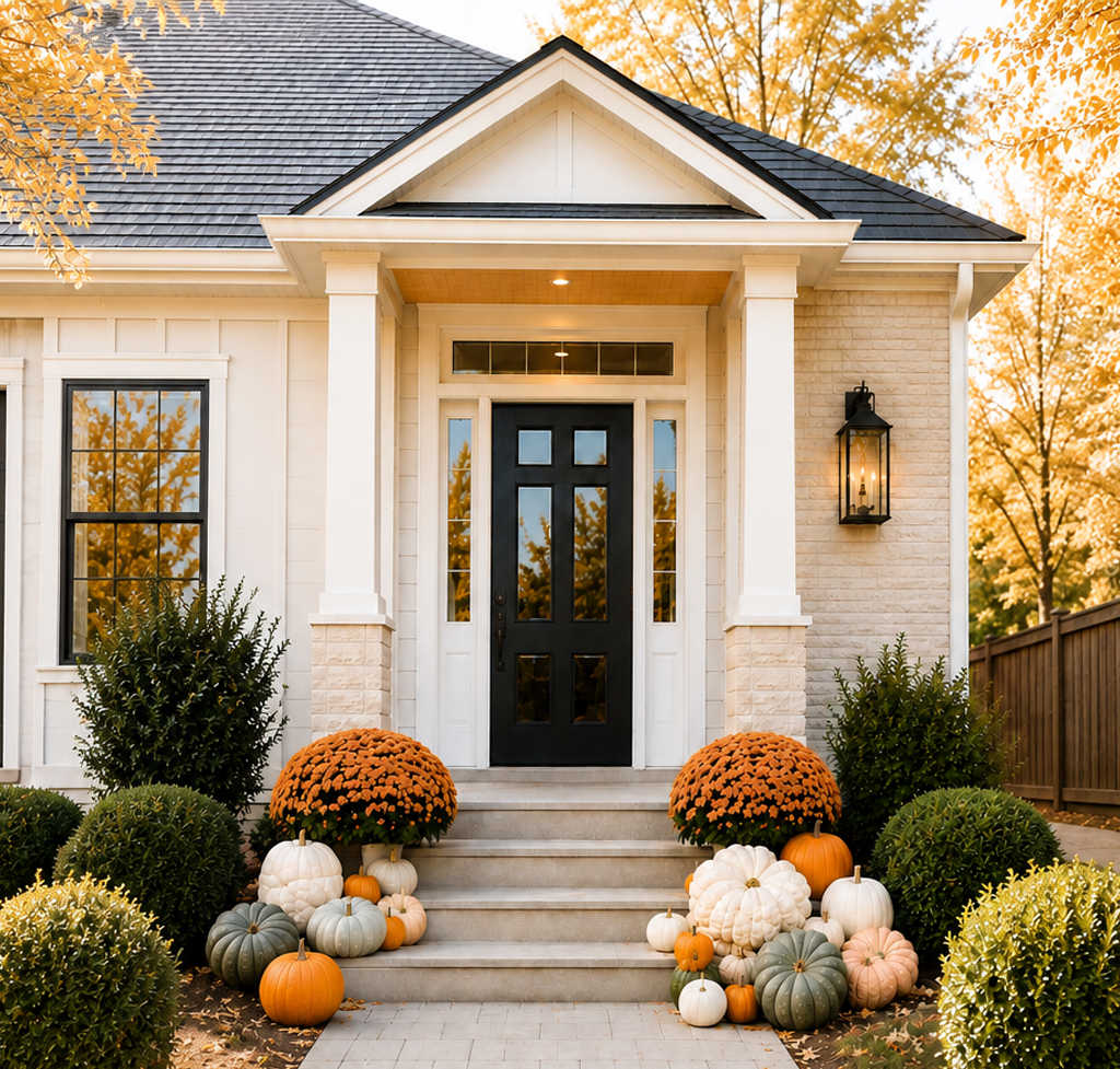 The Entry Package Fall Porch Styling With Pumpkins Lincoln, Nebraska