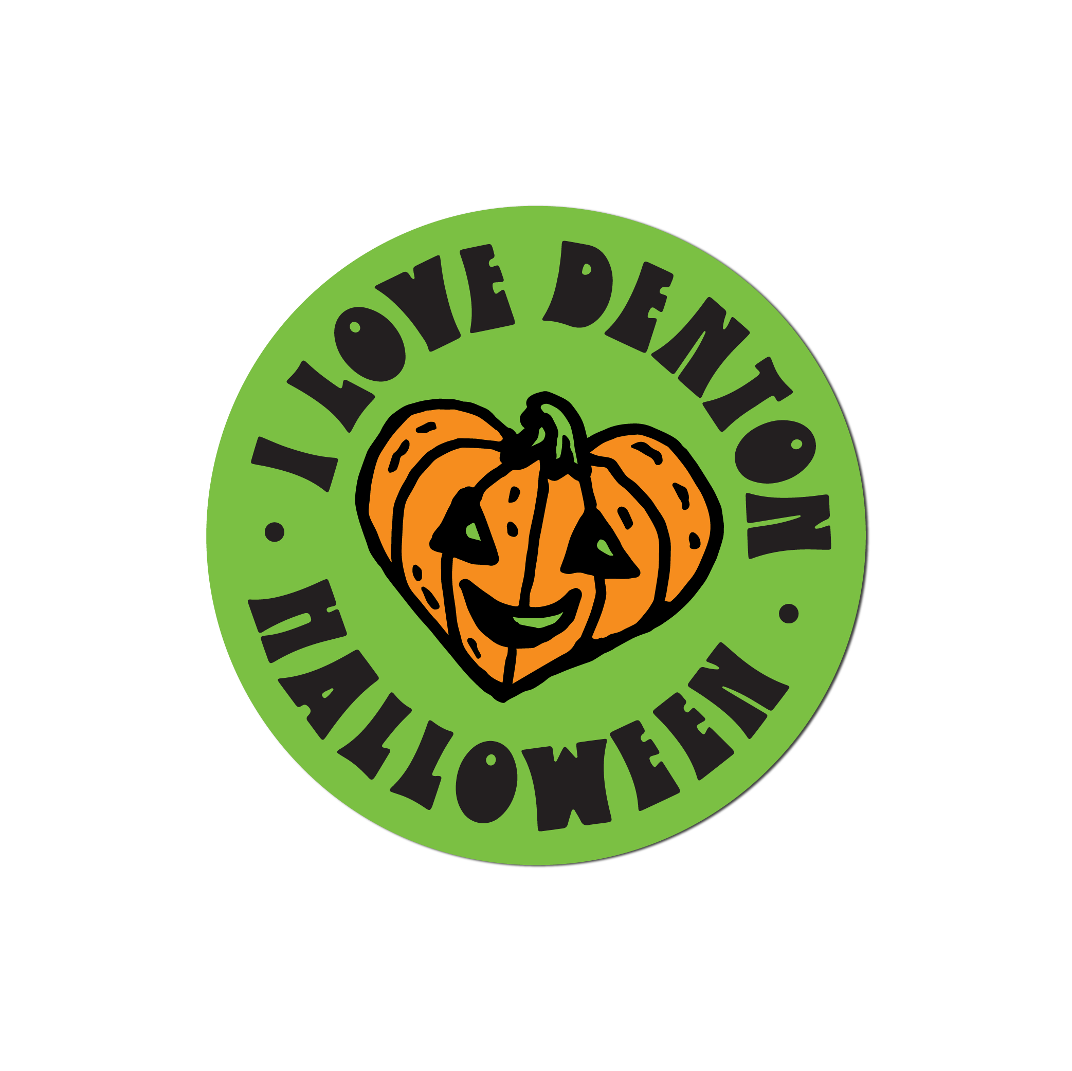 I love Denton Halloween Pumpkin Sticker