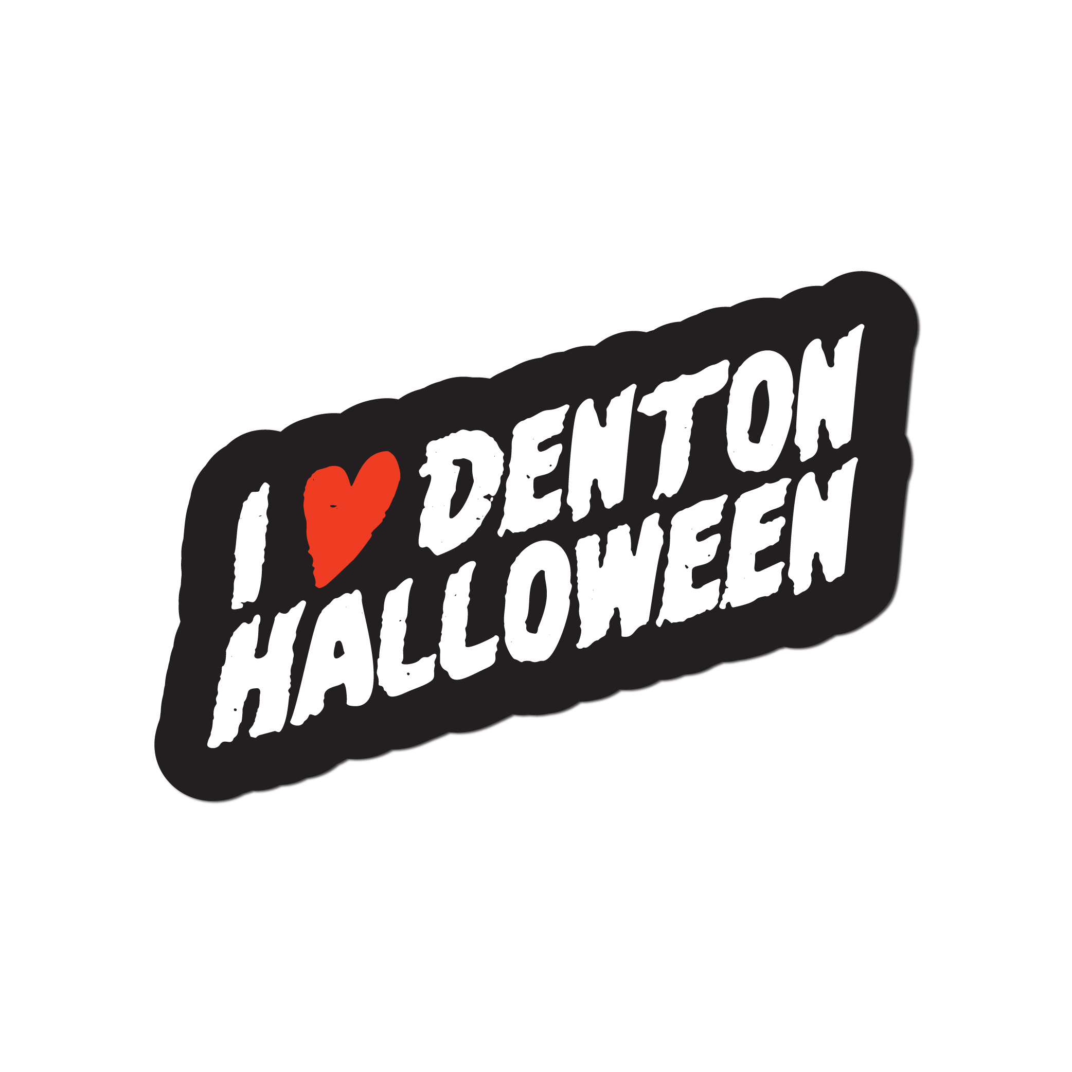 I Love Denton Halloween Sticker