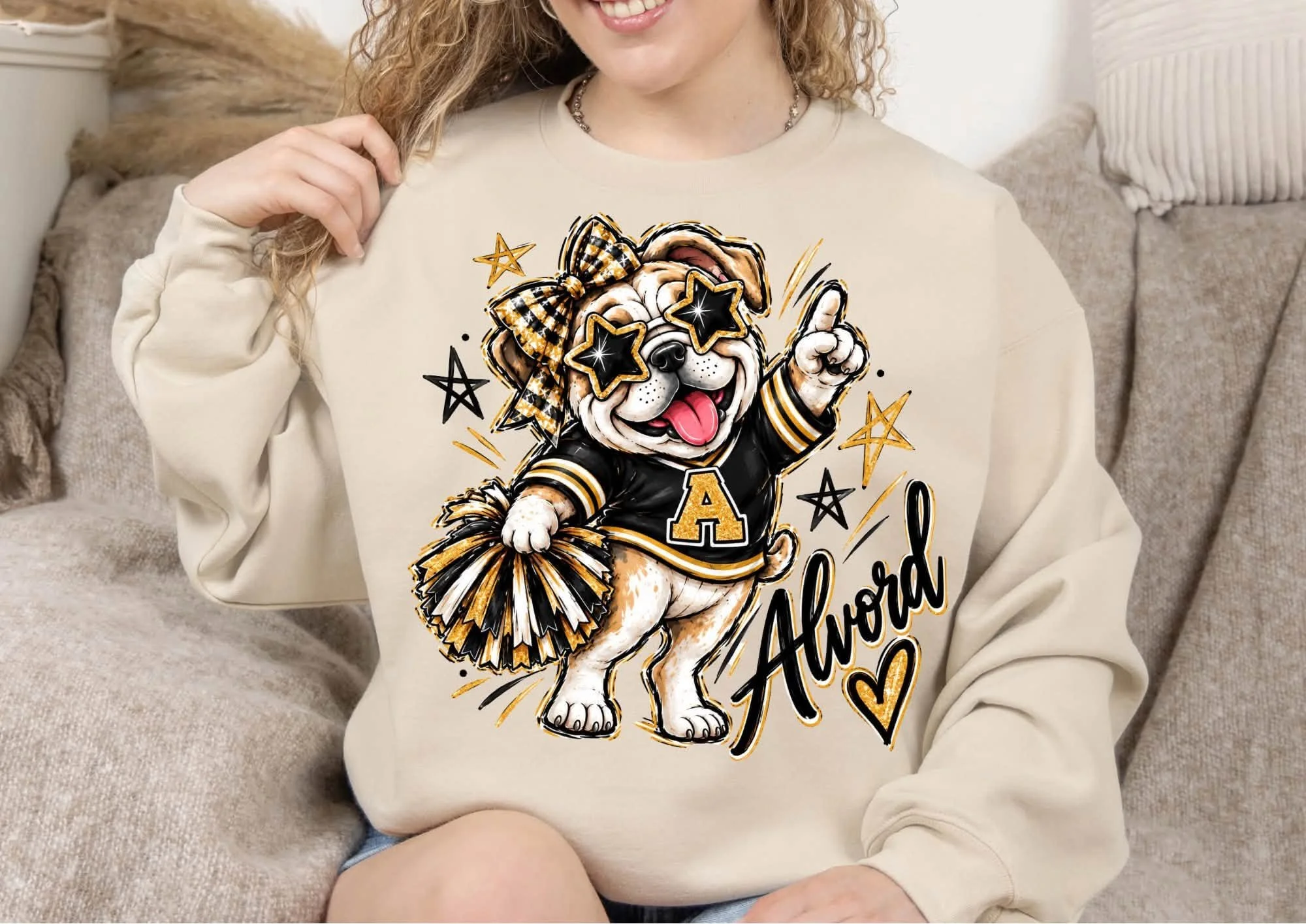 Alvord Bulldogs Mascot Cheerleader