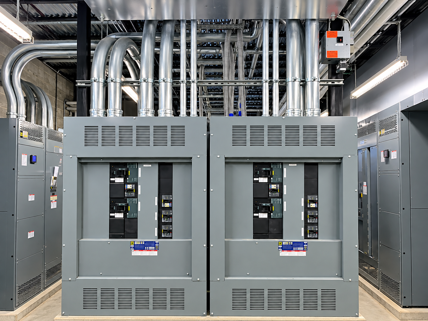Electrical power distribution equipment and switchgear installation