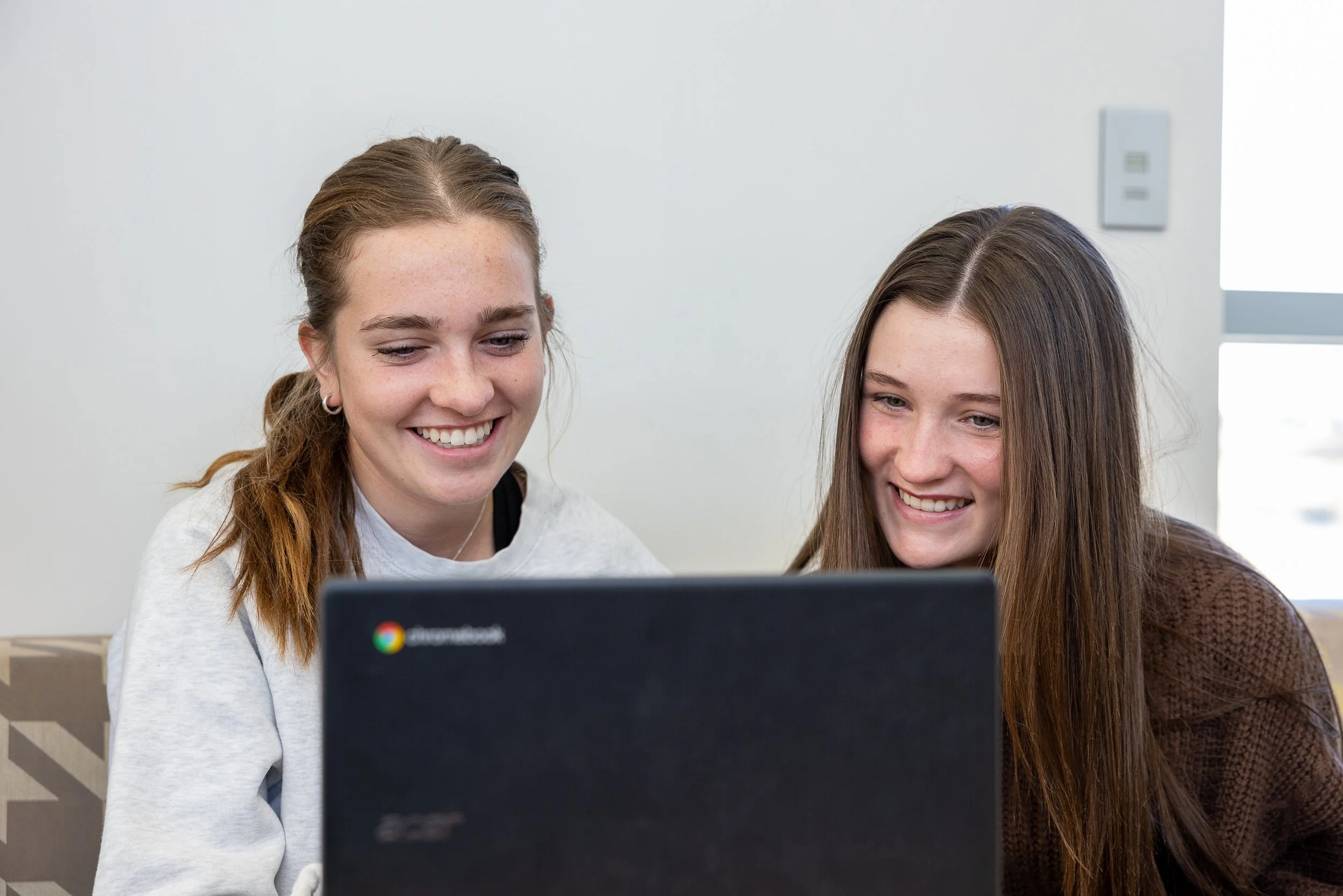 Young teen on a computer