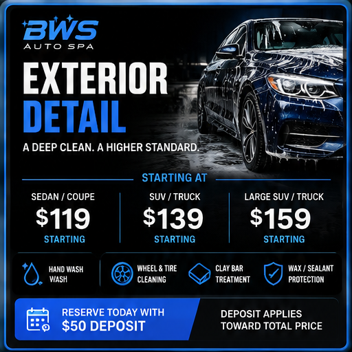 Exterior Detail — Booking Deposit