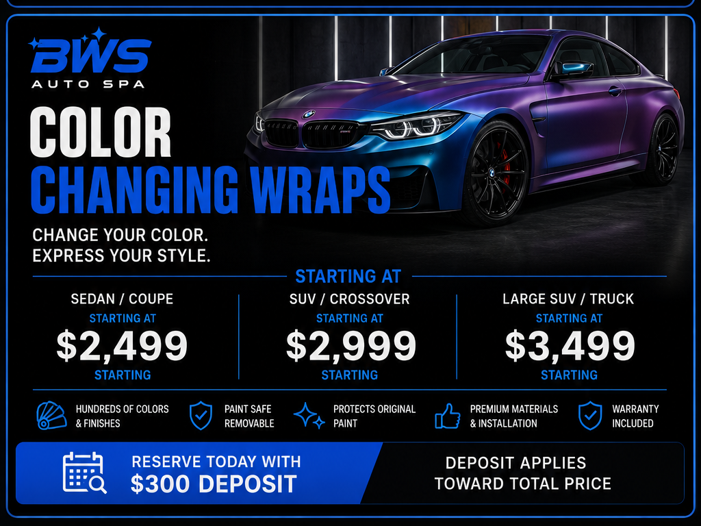 Color Changing Wraps — Booking Deposit