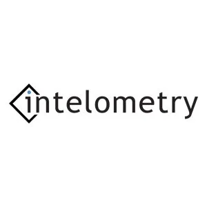 Logo of Inteloometry with black text and a stylized diamond shape around the letter 'i'.