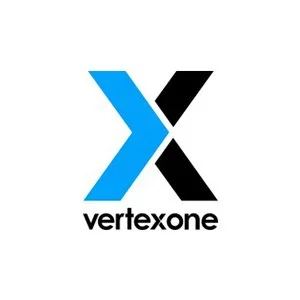 Vertex ID logo with a stylized 'X' in blue and black
