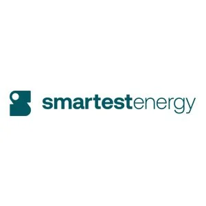 Smartest energy logo with a teal icon and text on a white background.