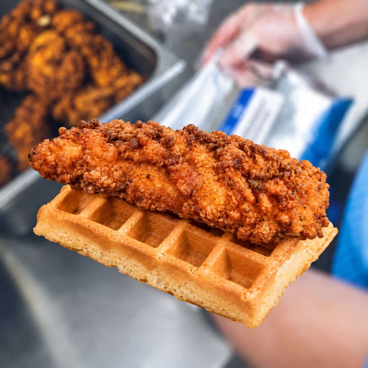 Hand-breaded chicken and waffle sandwiches made to order. Worth's Chicken House is an Atlanta food truck for weddings, corporate events, and private parties.