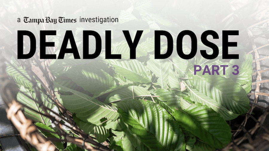 Cover of a report titled 'Deadly Dose Part 3' with green leaves and branches in the background.