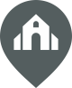 Icon of a barn on a map marker