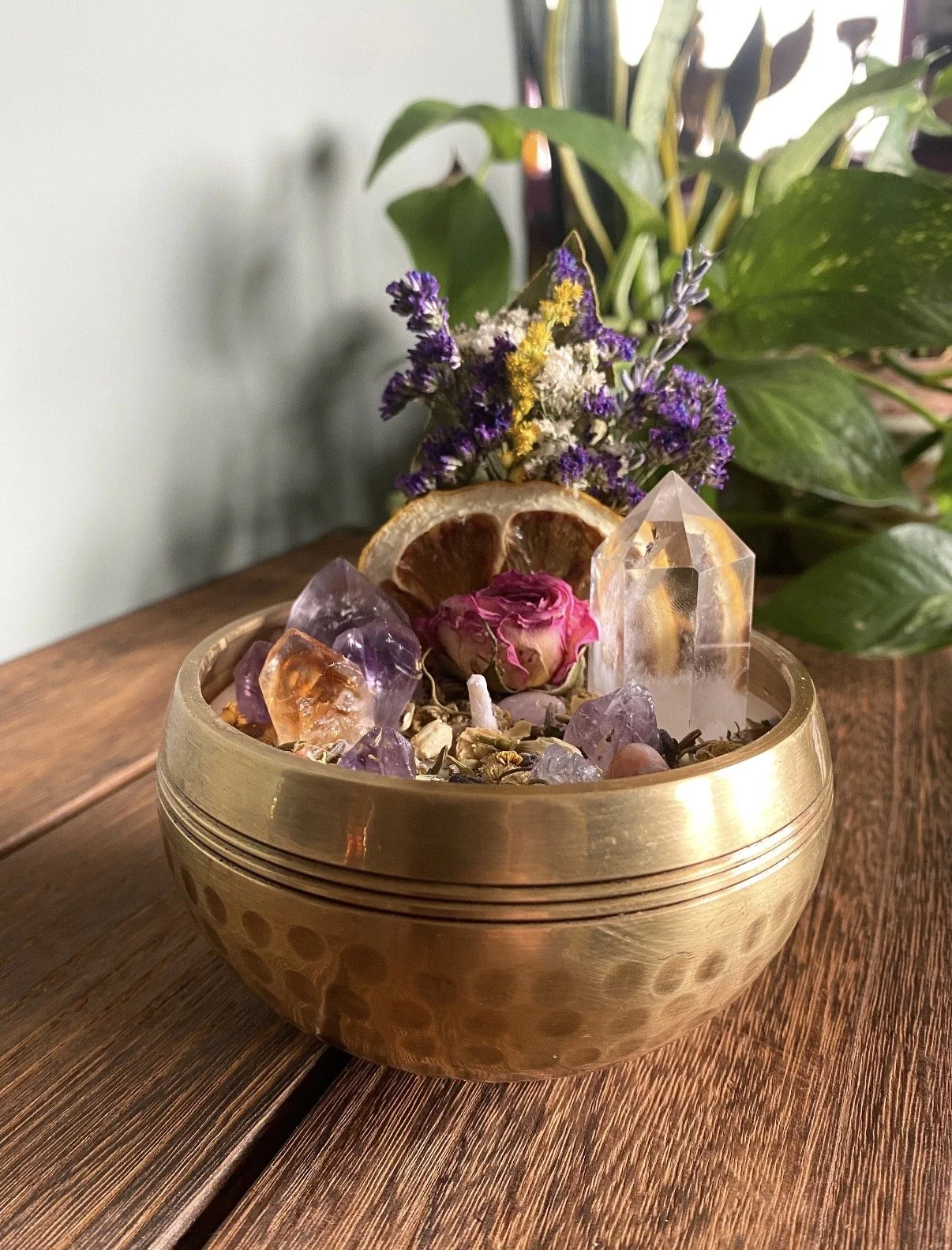 10oz Tibetan Singing Bowl Intention Candle Handmade
