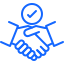 A simple line drawing of a stick figure with a smiling face and arms raised.
