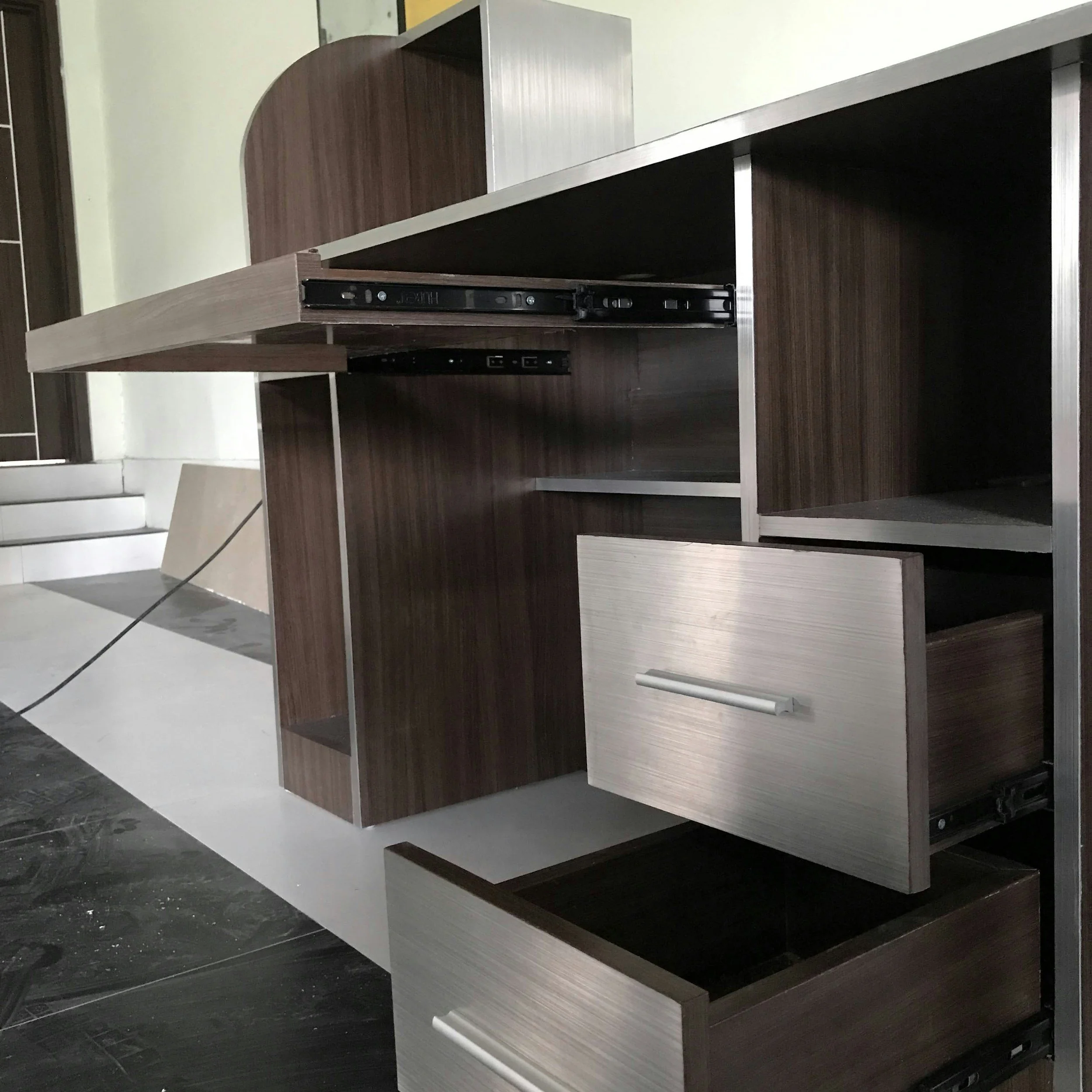 Cabinets Being Installed