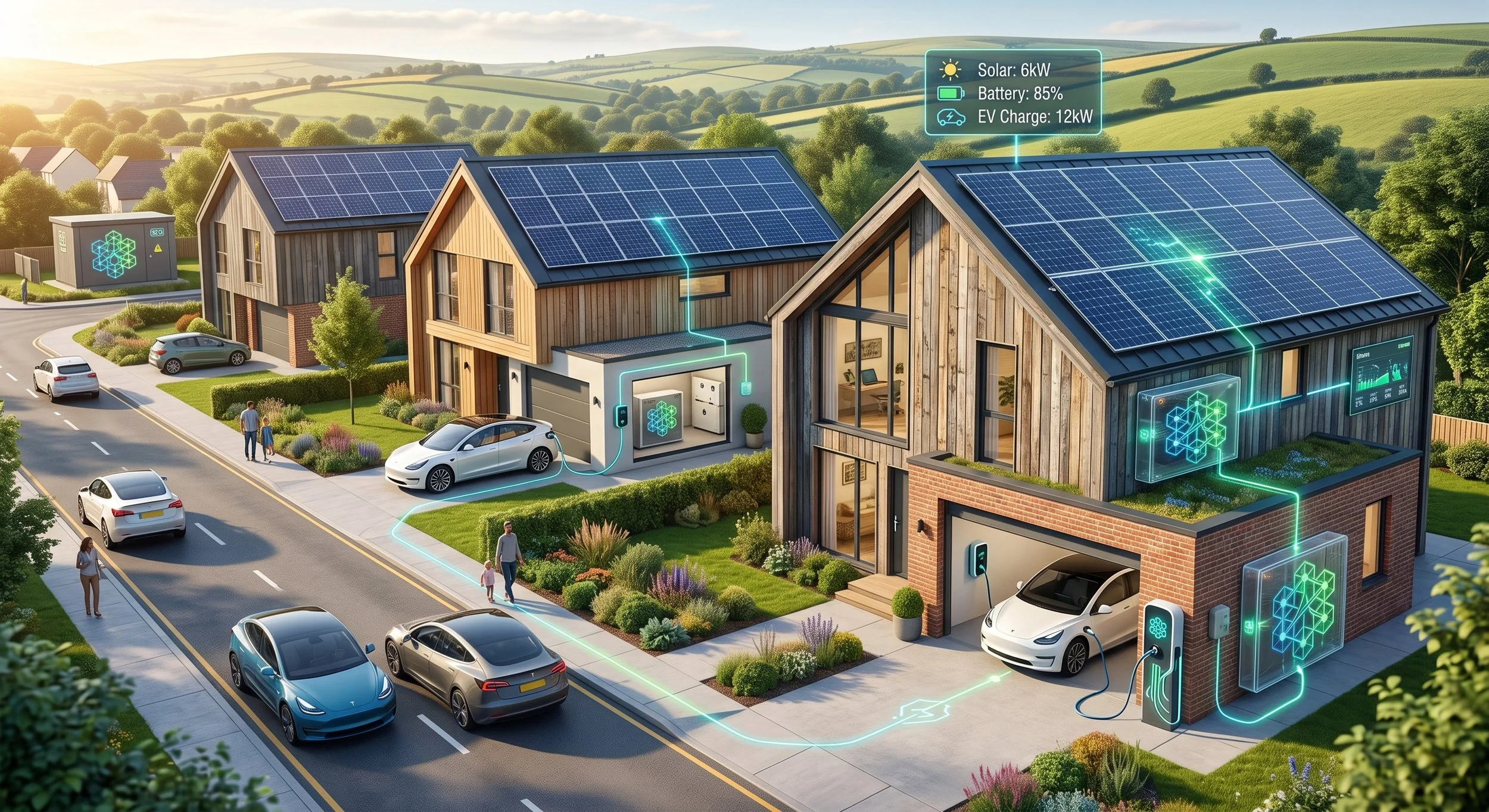 a decentralised world of battery chargers EVs and solar