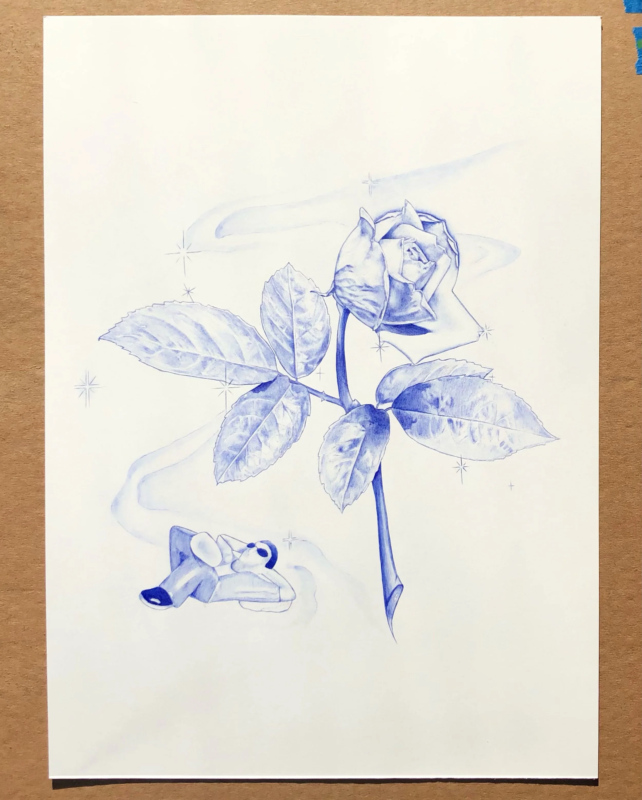 Void Series (3), 2021, ballpoint pen on paper, 11 x 15 inches
