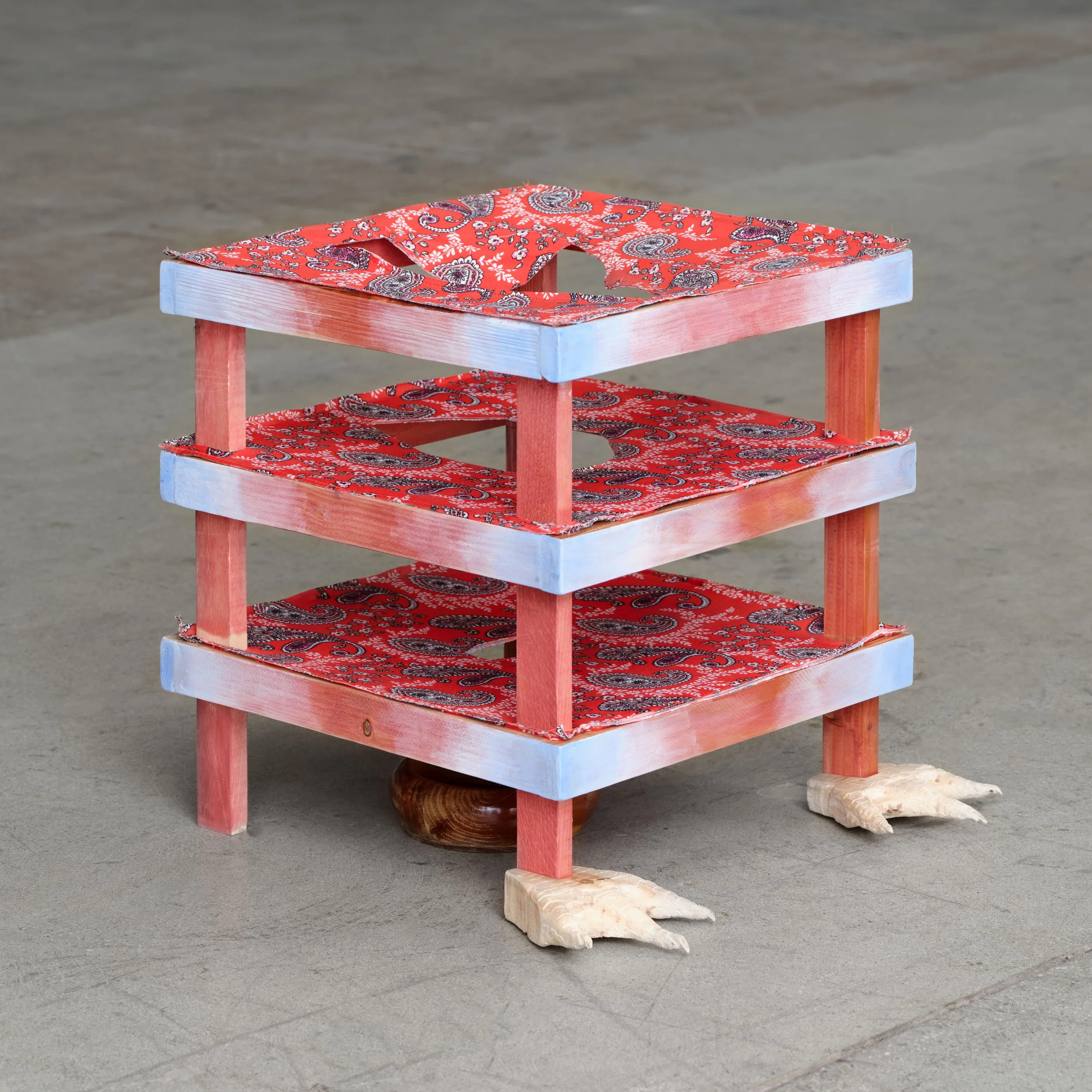 Tierra: Rumbos Pa Dentro, 2025, 15 x 15 x 16 inches. Exhibited in 'Entre Angeles y Huertas' at WolfPack HQ (September 21 - October 19, 2025)