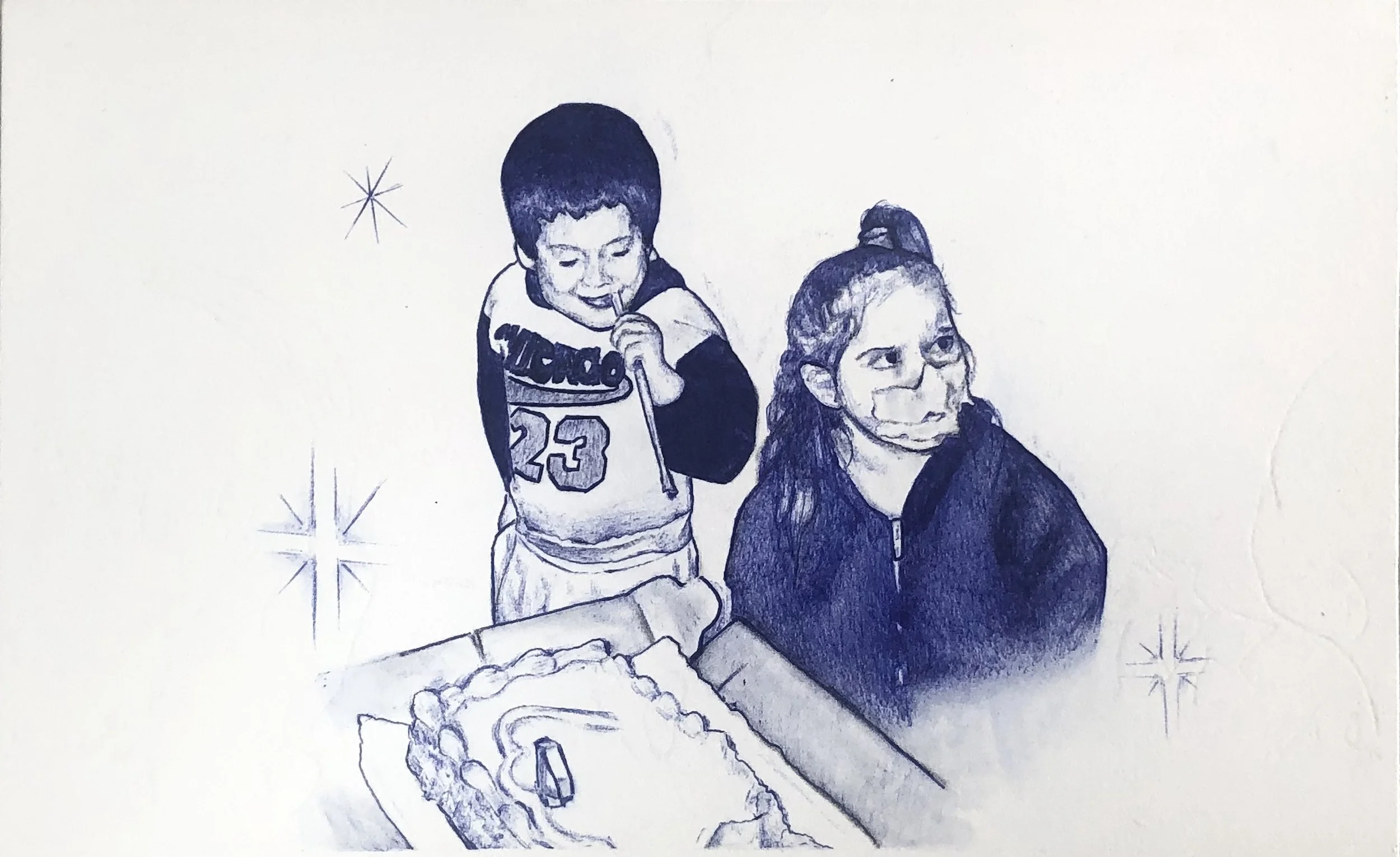 Pastel, 2020, ballpoint pen on paper, 8 x 5 inches
