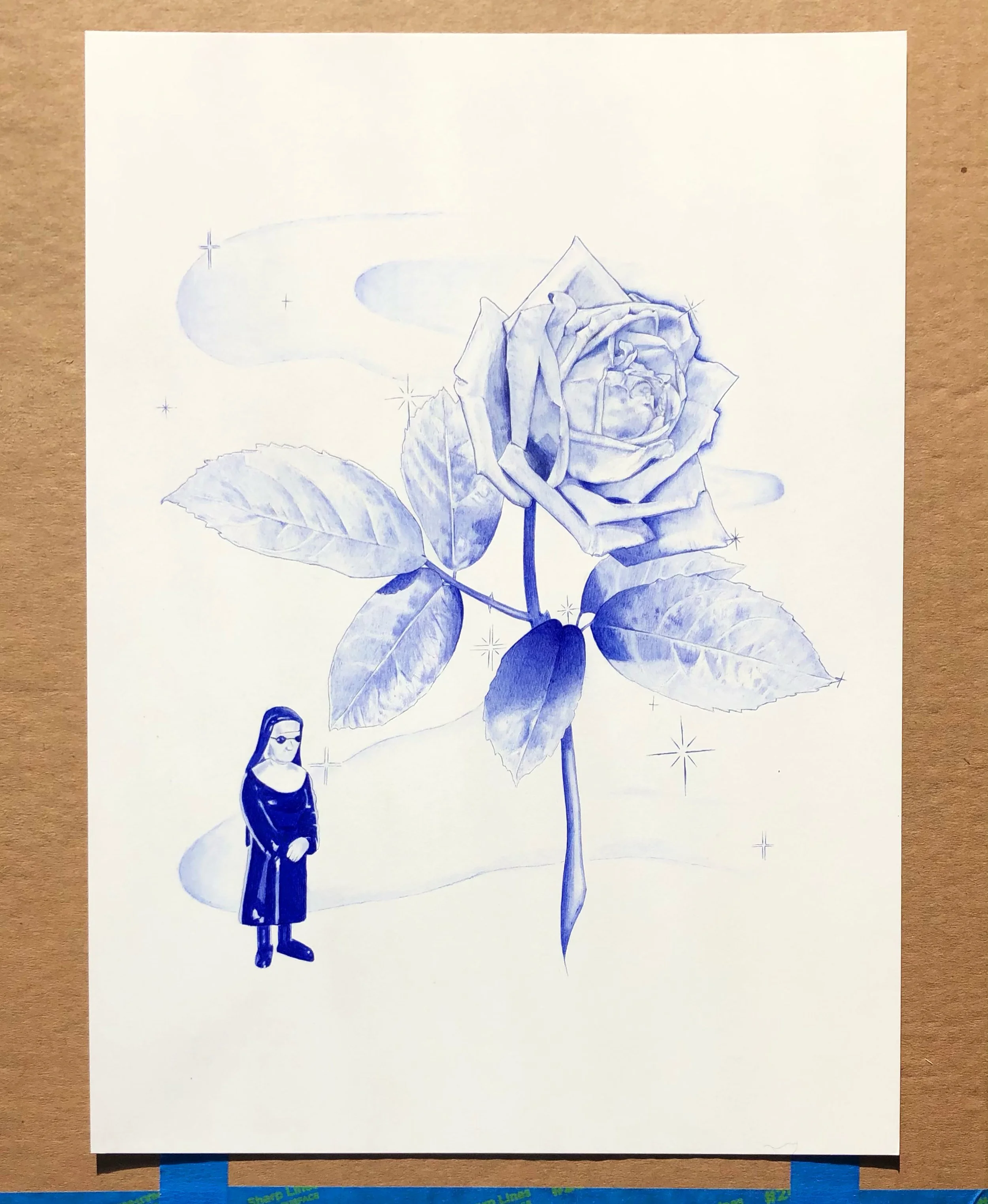 Void Series (4), 2021, ballpoint pen on paper, 11 x 15 inches