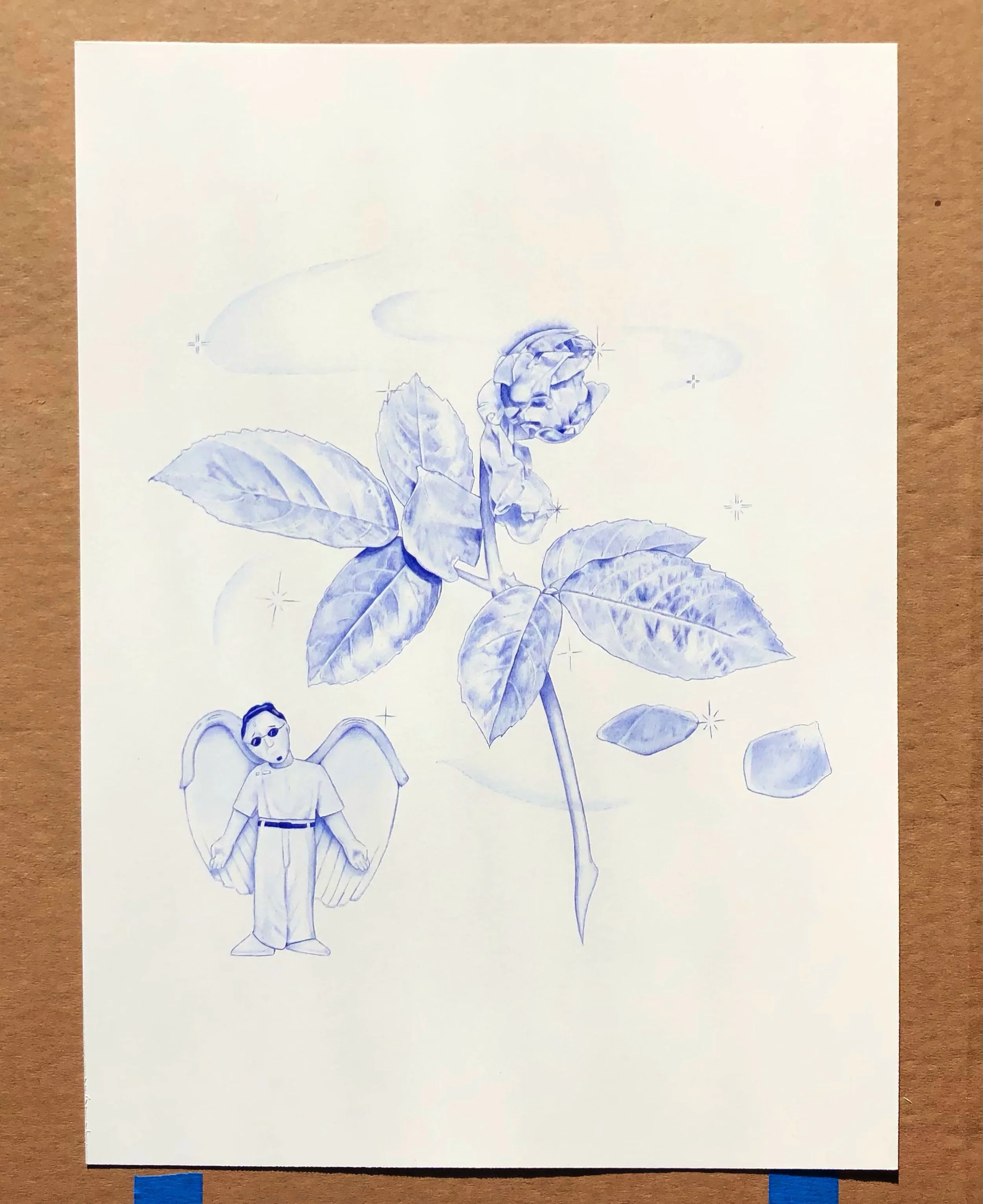 Void Series (6), 2021, ballpoint pen on paper, 11 x 15 inches