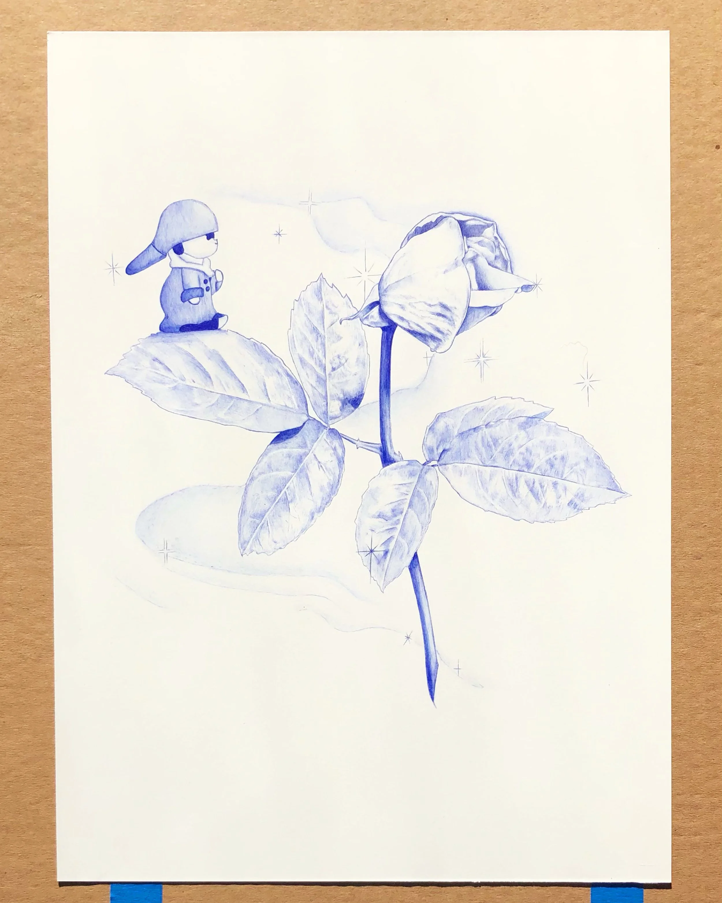 Void Series (2), 2021, ballpoint pen on paper, 11 x 15 inches