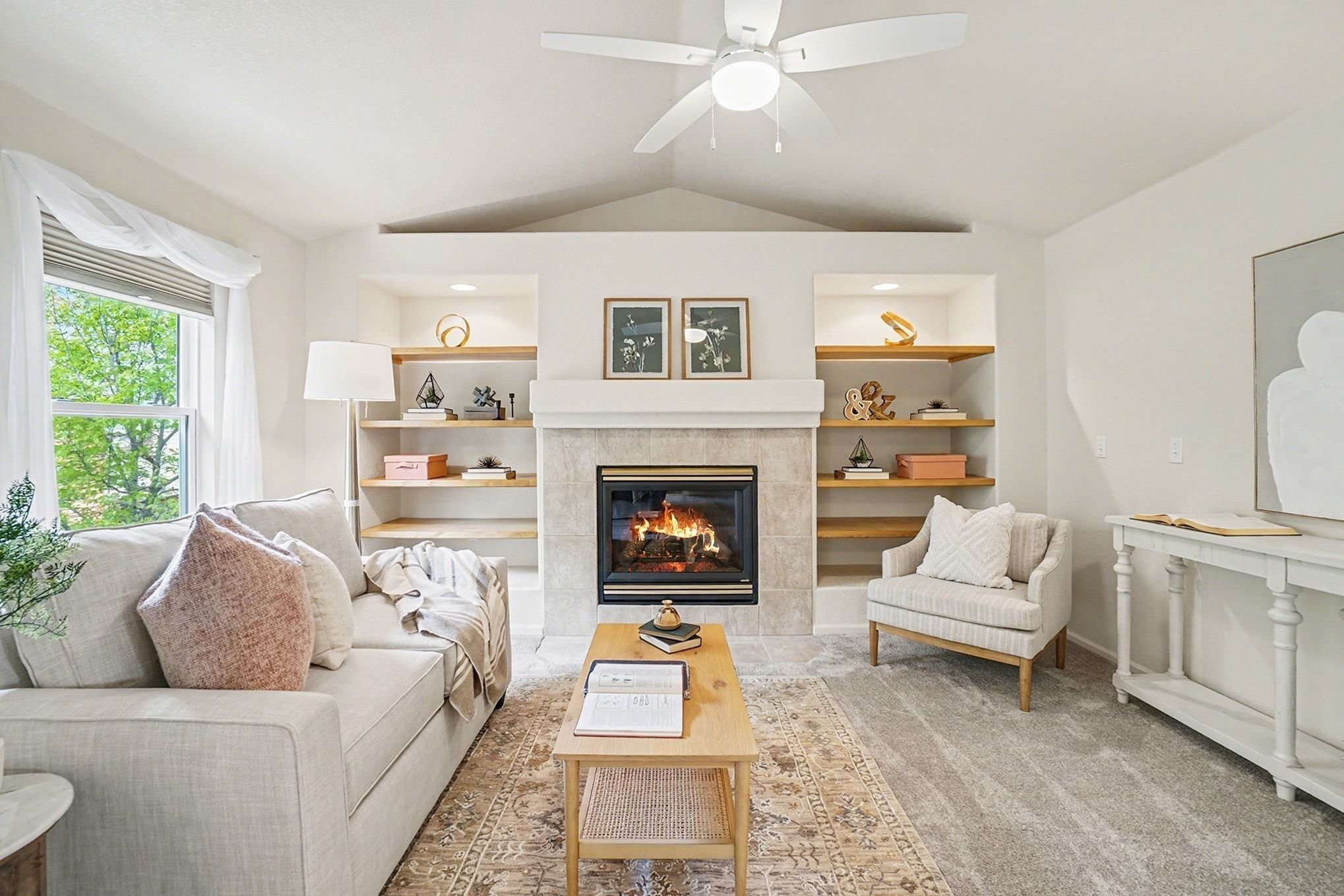 Bright, inviting living room in a Northern Colorado home