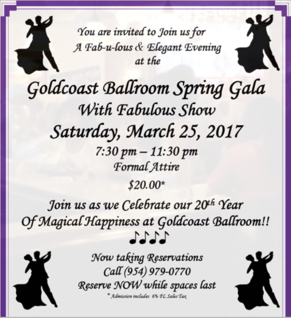 Spring Gala & Show — Celebrating 20 Years, March 25, 2017