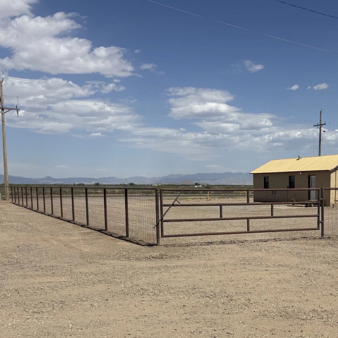 2200 feet of drill stem fence gates are and full install was included