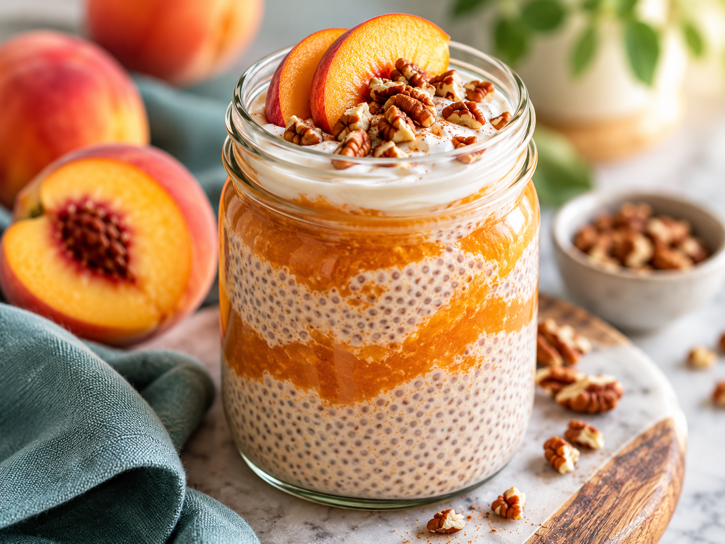 Peach Chia Pudding
