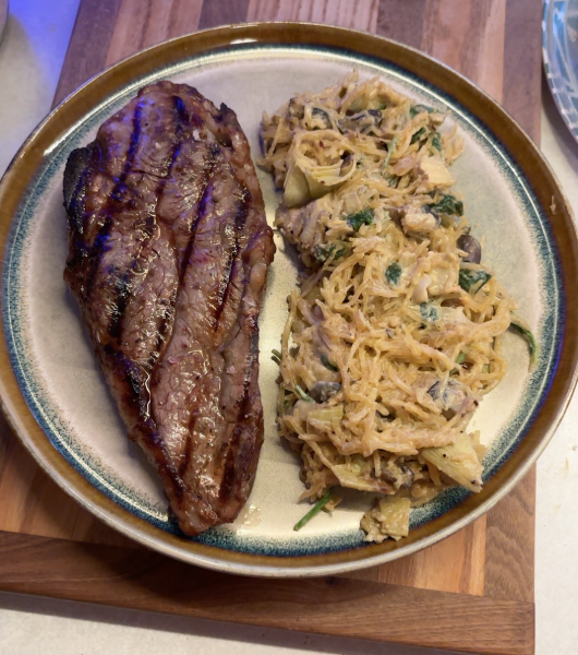 Creamy Spinach-Artichoke Spaghetti Squash